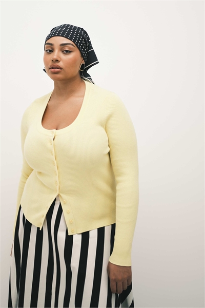 ASOS DESIGN Curve: кардиган с широким вырезом из смешанной ткани с высоким содержанием хлопка артикул 153247610