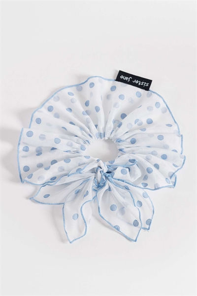 Шифоновая резинка для волос большого размера в горошек артикул 155587877