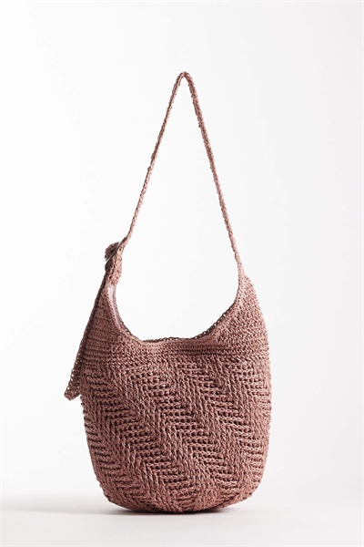 Сумка-мешок из рафии с закругленным верхом артикул 152429969