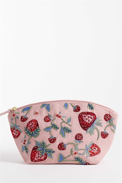 Косметичка с клубничным узором артикул 152429972