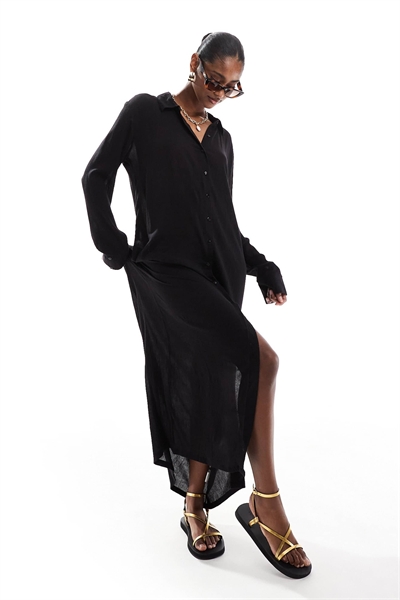 Летнее платье-рубашка макси от Esmee Exclusive артикул 122975003