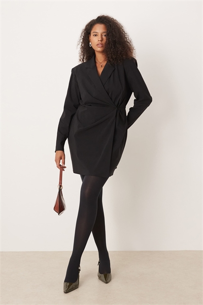 ASOS DESIGN Curve мини-платье-блейзер с затянутой талией, черное артикул 148490184