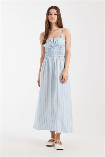 Платье средней длины с бретелями из льна от Haven артикул 150939281