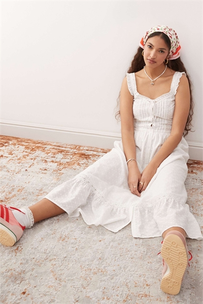 Платье-макси с вышивкой «Молочница» артикул 141496169