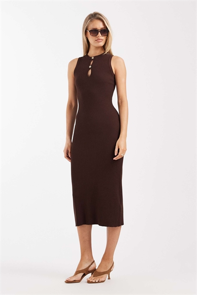 Серебристое трикотажное платье средней длины с деталью в виде замочной скважины от Sun артикул 155394020