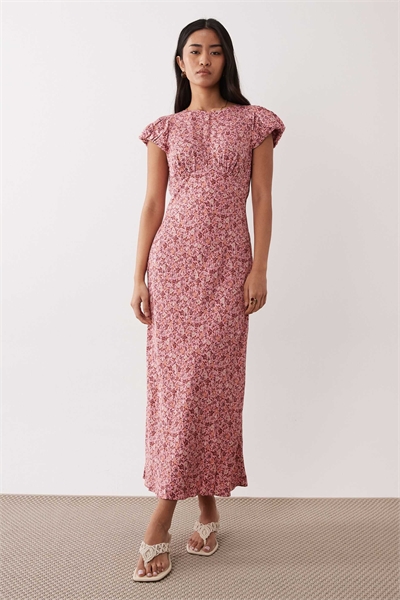 Платье средней длины с рукавами-крылышками из ткани «Willow» артикул 154034039