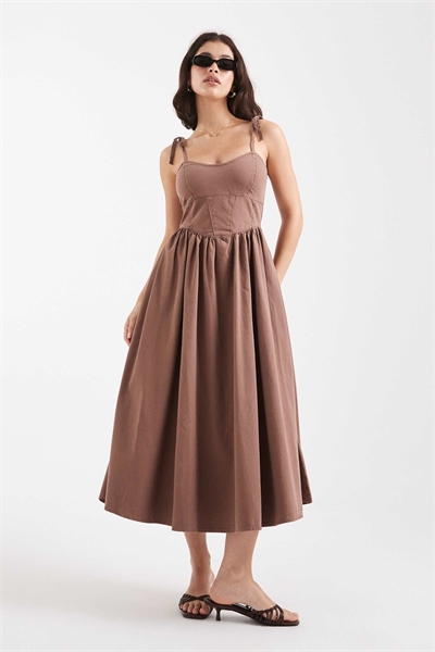 Джинсовое платье-балерина средней длины артикул 148415988