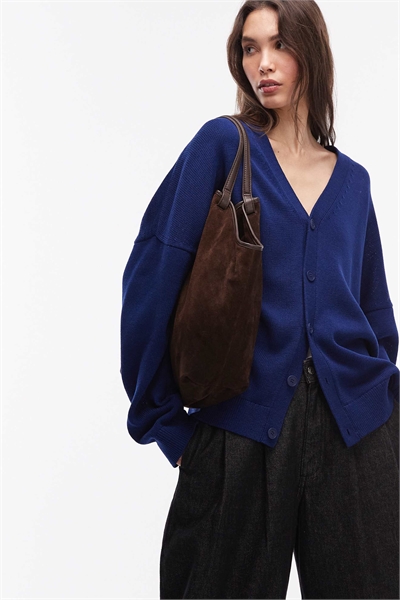 Кардиган из чистого хлопка с V-образным вырезом артикул 155169991