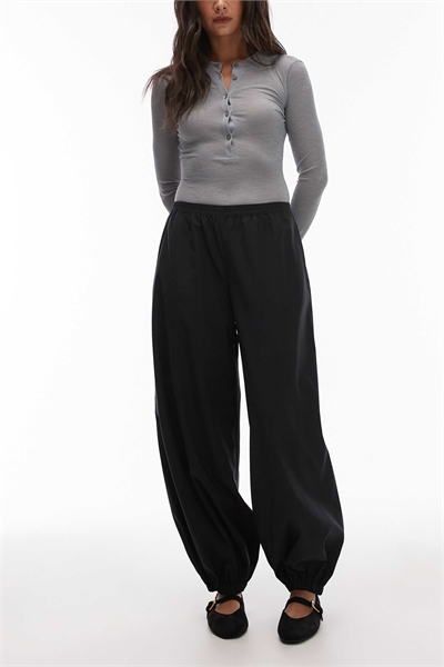 Брюки с широкими брючинами из смешанной шерсти артикул 150524234