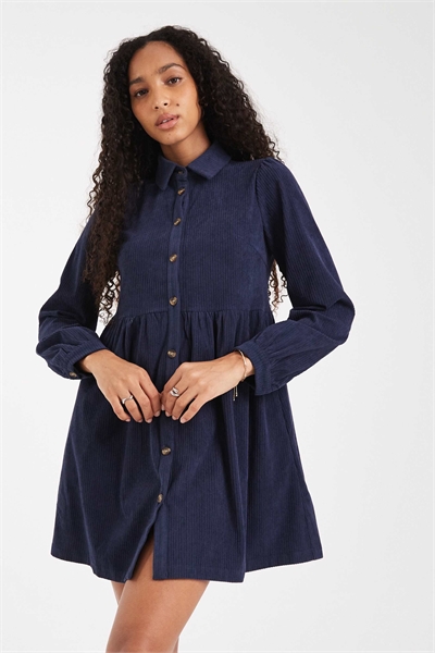 Мини-платье из рубашечной ткани артикул 149850251