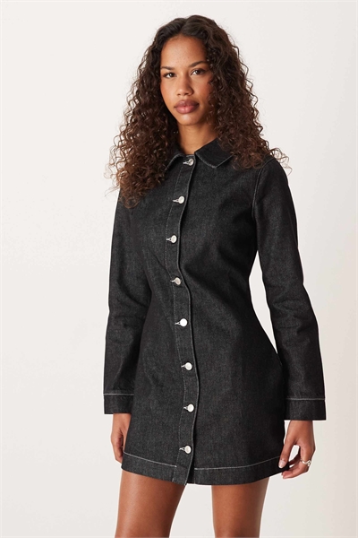 Платье-рубашка из джинсовой ткани артикул 152591811
