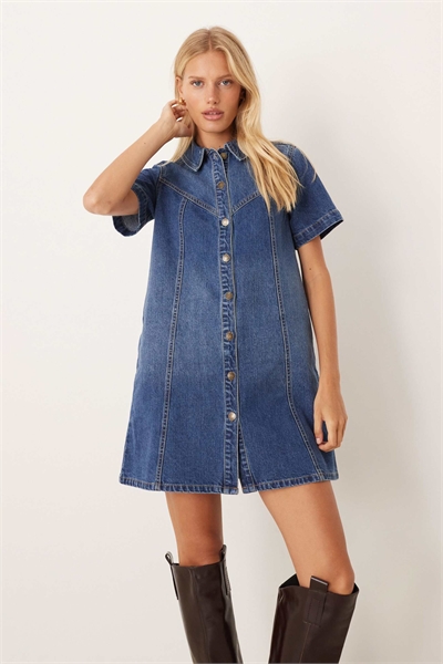 Платье-рубашка из денима артикул 148610617