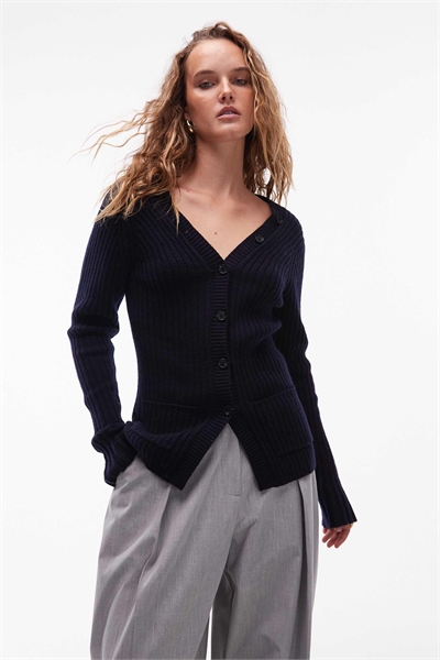 Кардиган облегающего кроя с воротником артикул 153665284