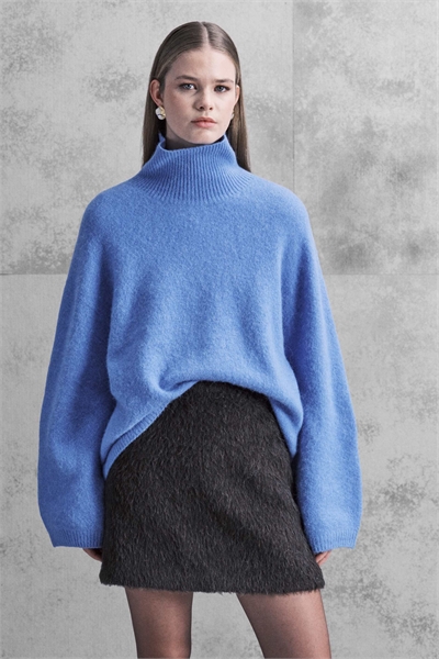 Мини-юбка из шерсти с ворсом артикул 152632108