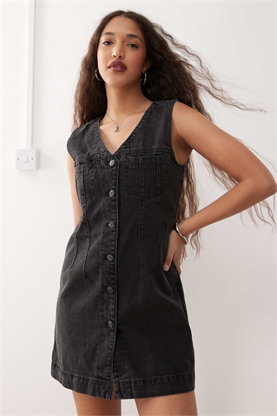 Мини-платье-жилет из денима артикул 139175101