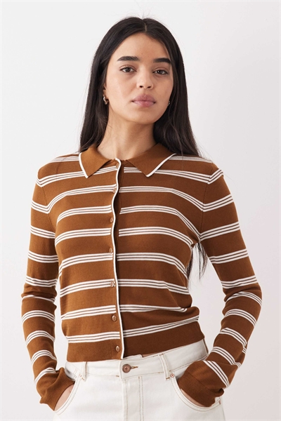 Вязаный кардиган-поло артикул 155144901