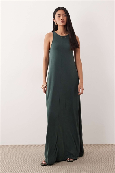 Макси-платье трапециевидного кроя из смешанных тканей артикул 152829070