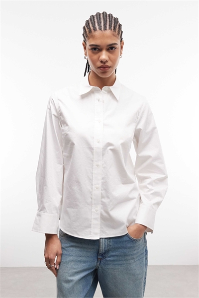 Рубашка из чистого хлопка прямого кроя артикул 154340414