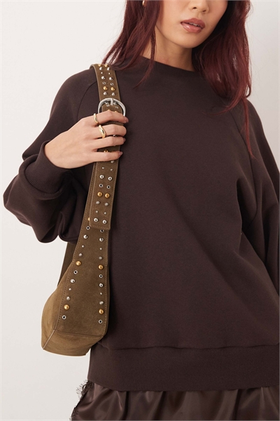 Сумка из 100% замши с заклепками артикул 154312099