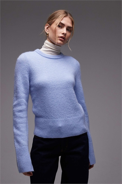 Свитер с круглым вырезом из смеси альпаки и шерсти артикул 153017681