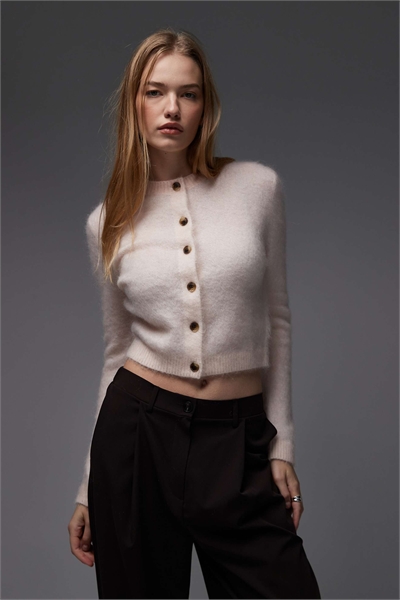 Кардиган из смеси мохера и шерсти артикул 153891708