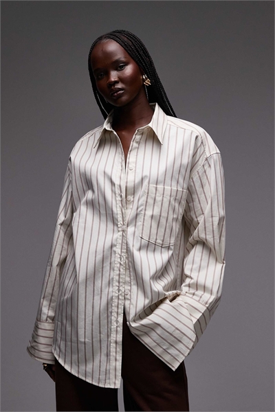 Рубашка из чистого хлопка свободного кроя артикул 155057467