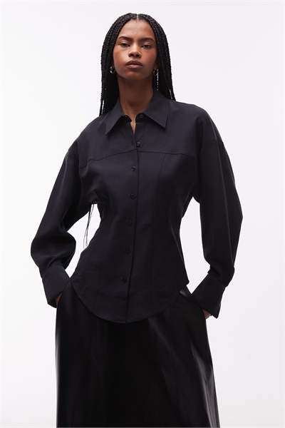 Рубашка с зауженной талией артикул 154340360