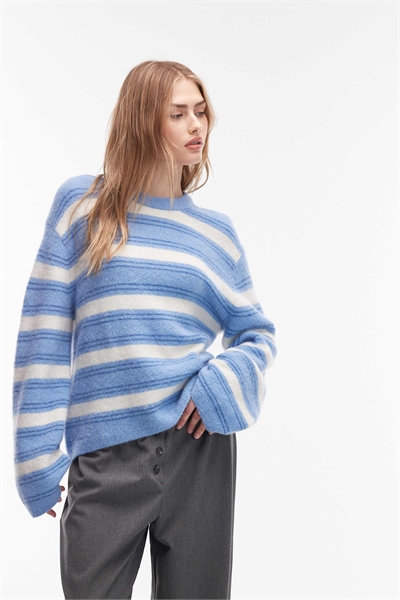 Свитер с круглым вырезом из смеси шерсти и альпаки артикул 155057446