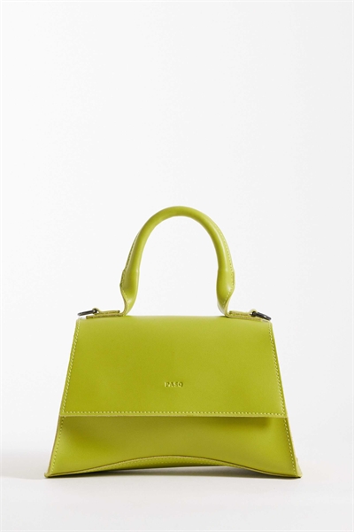 Мини-сумка с изогнутым дном и ремнем через плечо, зеленого цвета артикул 154692725