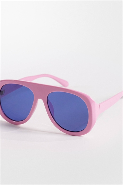 Эксклюзивные солнцезащитные очки в стиле «авиатор» с массивными синими стеклами артикул 153150556