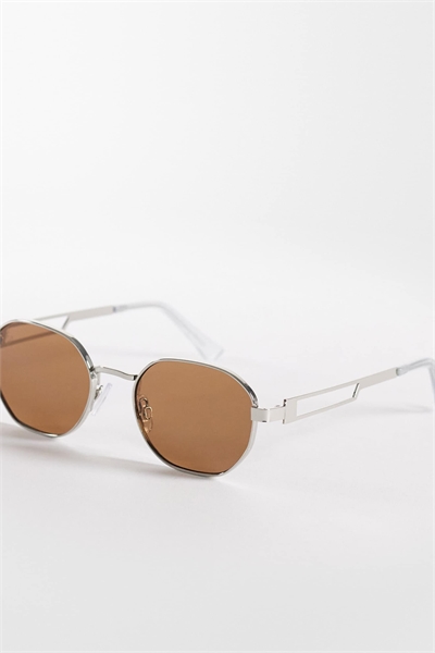 Круглые металлические солнцезащитные очки артикул 153052912
