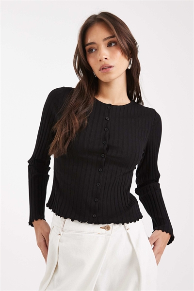 Кардиган с ребристой вязкой артикул 147968633