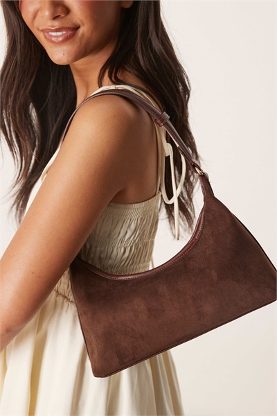 Сумка через плечо из искусственной замши в стиле 90-х артикул 144135668