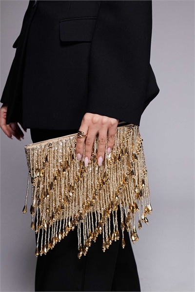 Клатч с застежкой-молнией и каплевидным верхом артикул 149962258