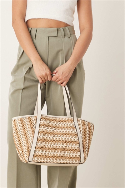 Сумка через плечо с комбинированной тканью артикул 141379263