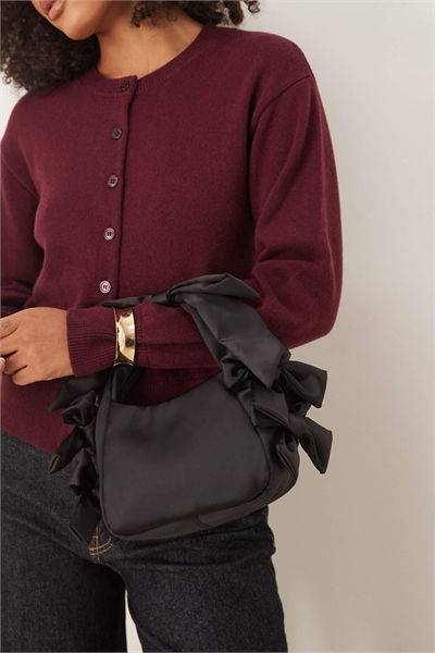 Атласная сумочка-клатч с бантиком артикул 149924011