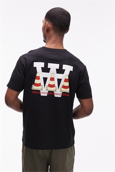 Футболка с принтом на спине в виде конуса от Double A By Wood Ace артикул 155116734