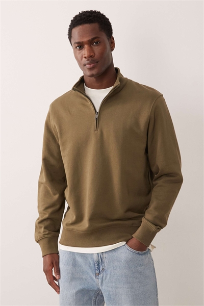 Свитшот из 100% хлопка с четвертью молнии артикул 155216277