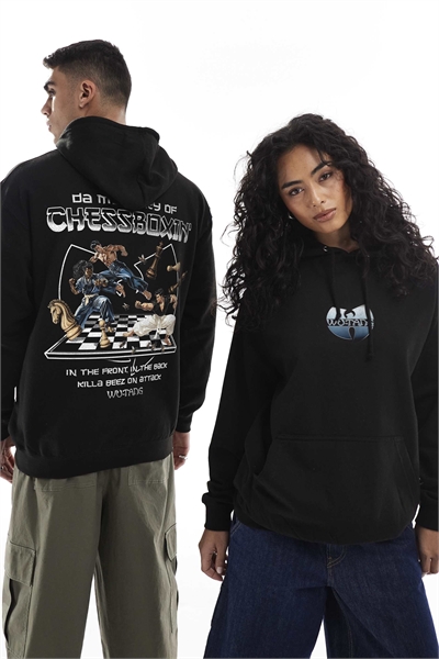 X Худи с капюшоном Wu-Tang Clan в стиле chessboxin свободного кроя артикул 156286780