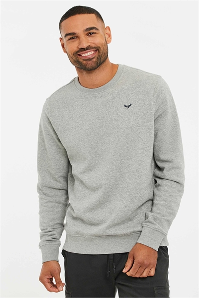 Свитшот с круглым вырезом из смешанной хлопковой ткани артикул 156413875