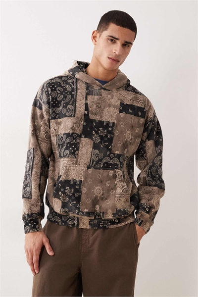 Толстовка с принтом в виде плитки артикул 151967639