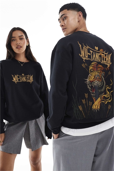X Свитшот Wu-Tang Clan с тигром, свободный крой артикул 156286528