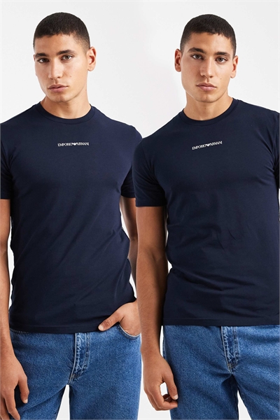 Набор из 2-х футболок с логотипом и короткими рукавами для отдыха артикул 148999318