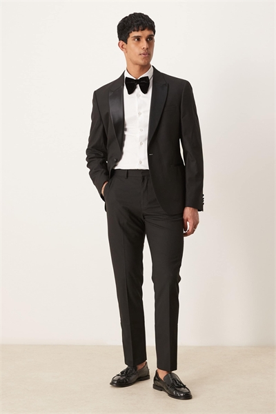 Брюки-смокинг приталенного кроя артикул 136878372