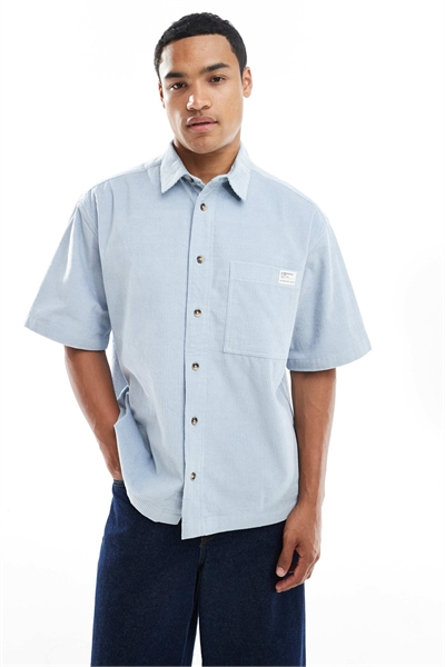 Рубашка свободного кроя из шнура с нашивкой артикул 149292647