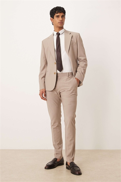 Узкие брюки из костюма с высоким содержанием шерсти артикул 153575415