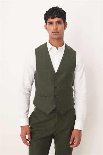 Узкий жилет из шерсти с узором «елочка» артикул 146837216