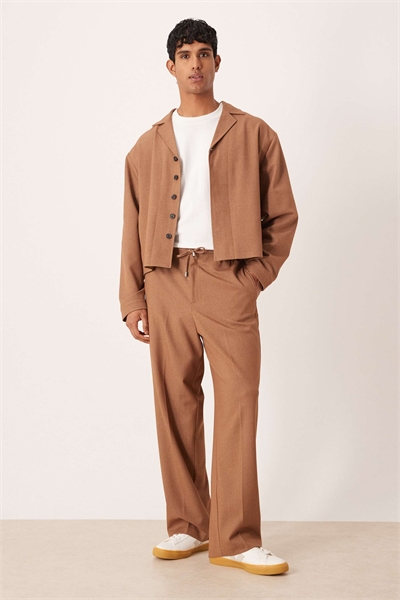 Стильные брюки с широкими брючинами и эластичным поясом co-ord артикул 148608726