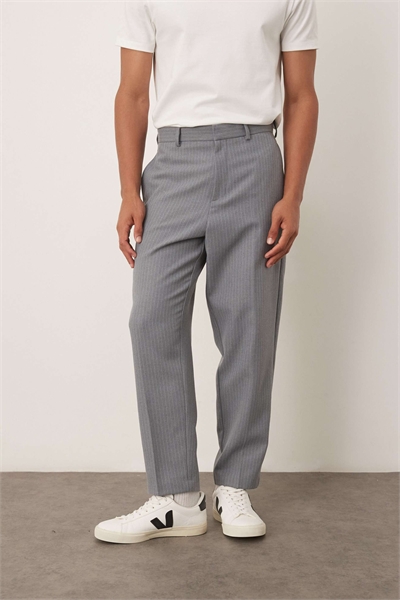 Брюки-кльош из шерсти в тонкую полоску артикул 146837187