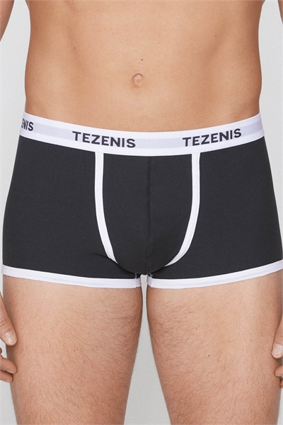 Хлопковые боксеры с ребристой текстурой и резинкой с логотипом артикул 156299162